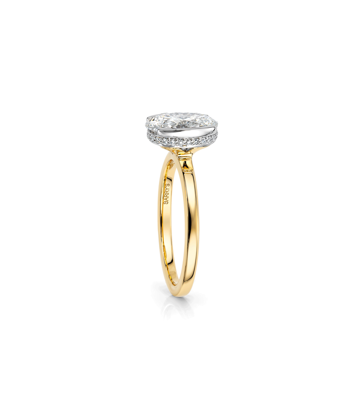 14kt Lab Grown Oval Diamond Ring