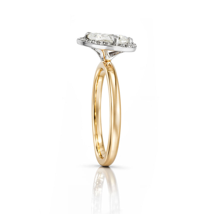 A. 14kt Maple Leaf Pear Shape Diamond Ring
