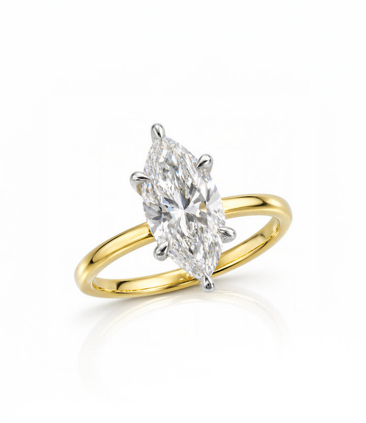 14kt Marquise Lab Grown Diamond Ring