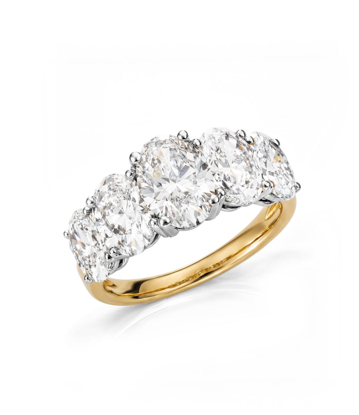 14kt Oval Lab Grown Diamond Band