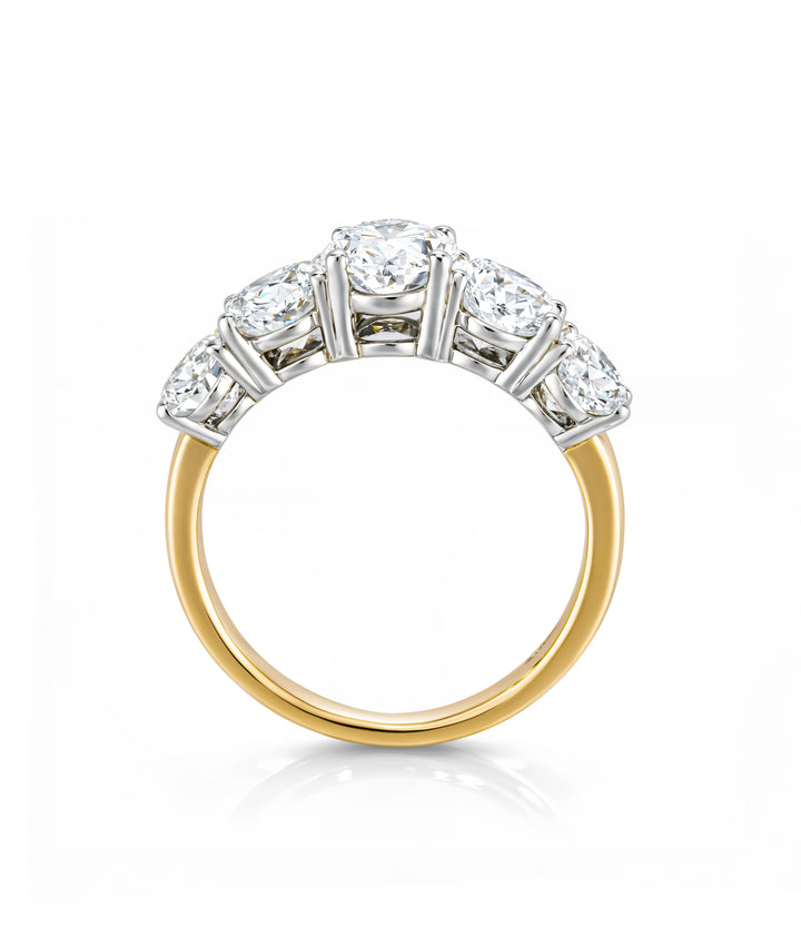 14kt Oval Lab Grown Diamond Band