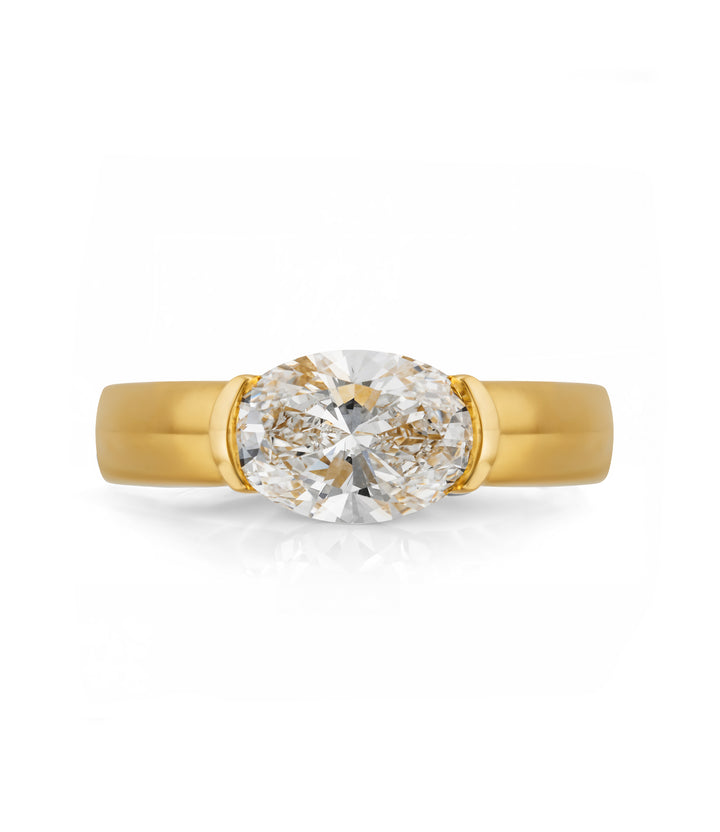A. 14kt Oval Lab Grown Diamond Ring