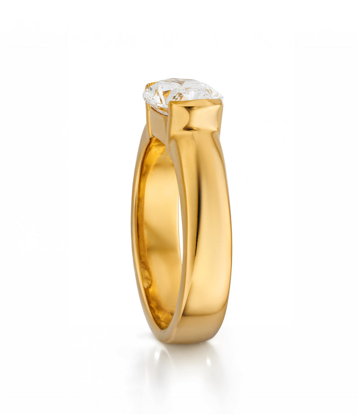 A. 14kt Oval Lab Grown Diamond Ring