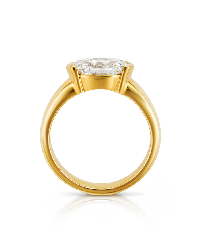 A. 14kt Oval Lab Grown Diamond Ring