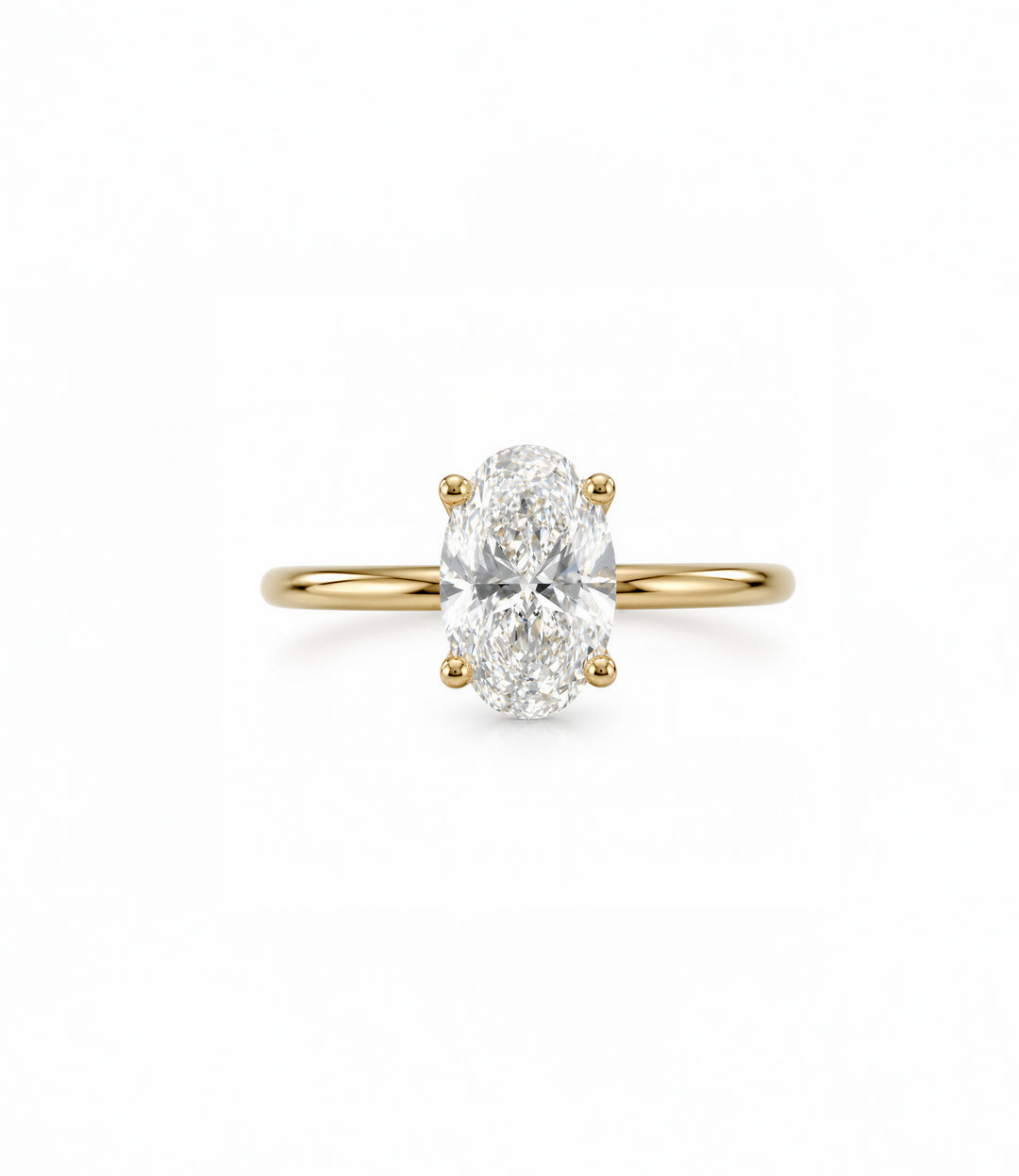 14kt Oval Lab Grown Diamond Ring