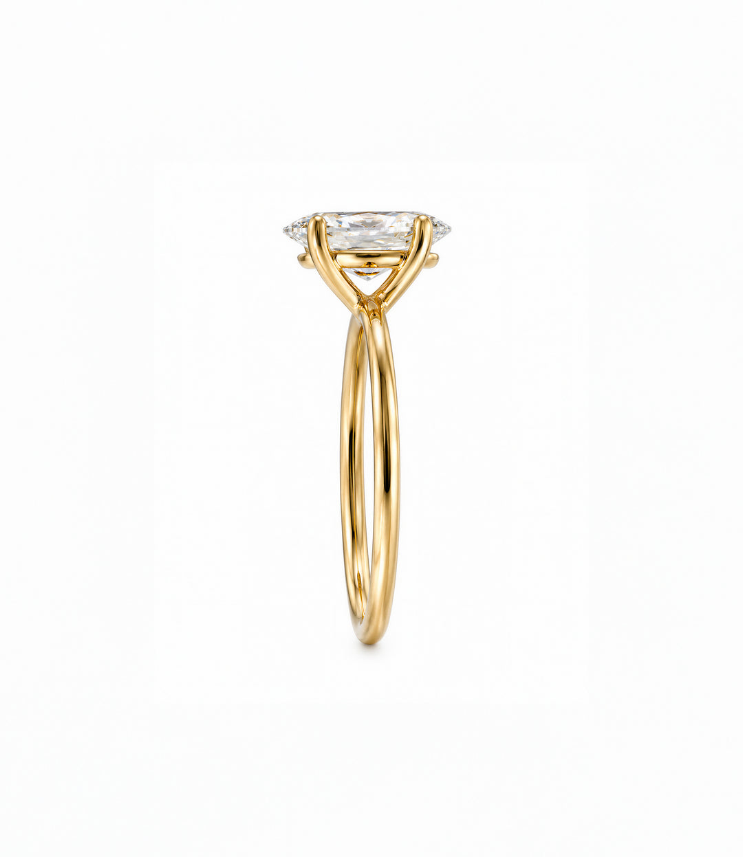14kt Oval Lab Grown Diamond Ring