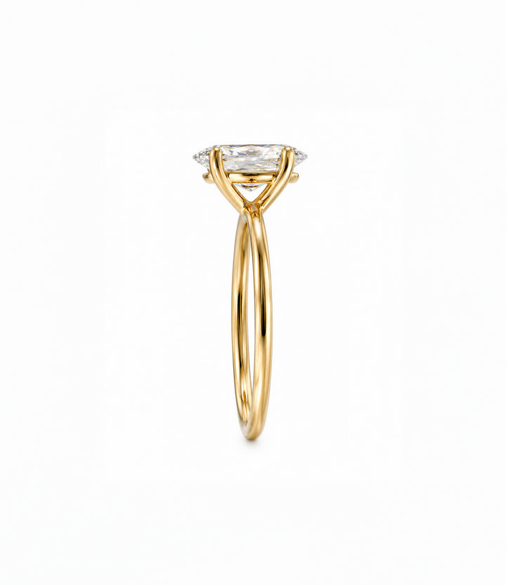 14kt Oval Lab Grown Diamond Ring