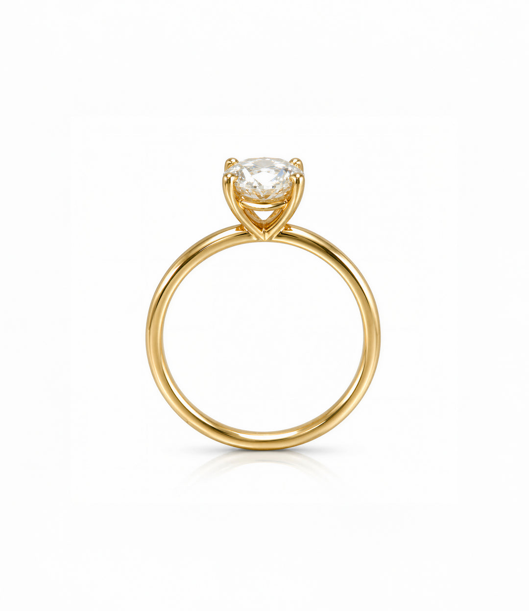 14kt Oval Lab Grown Diamond Ring