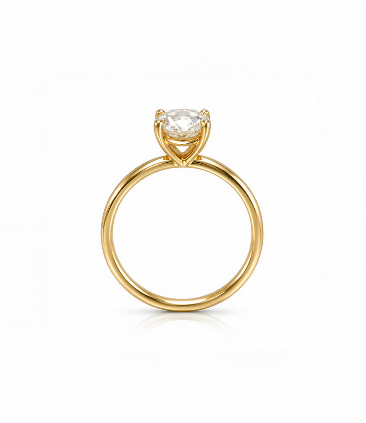 14kt Oval Lab Grown Diamond Ring
