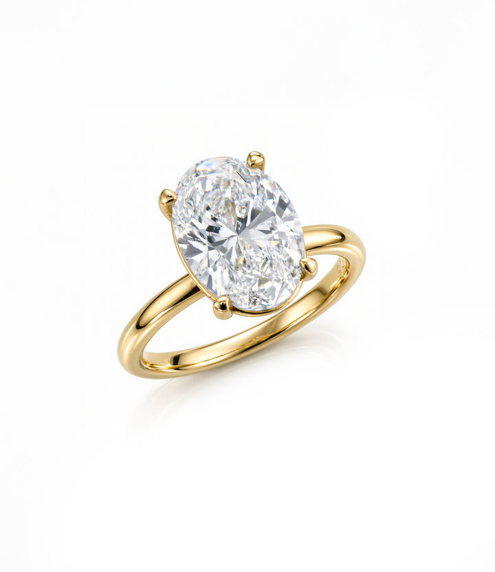 A. 14kt Oval Lab Grown Diamond Ring