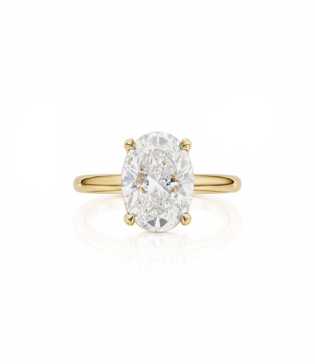 A. 14kt Oval Lab Grown Diamond Ring