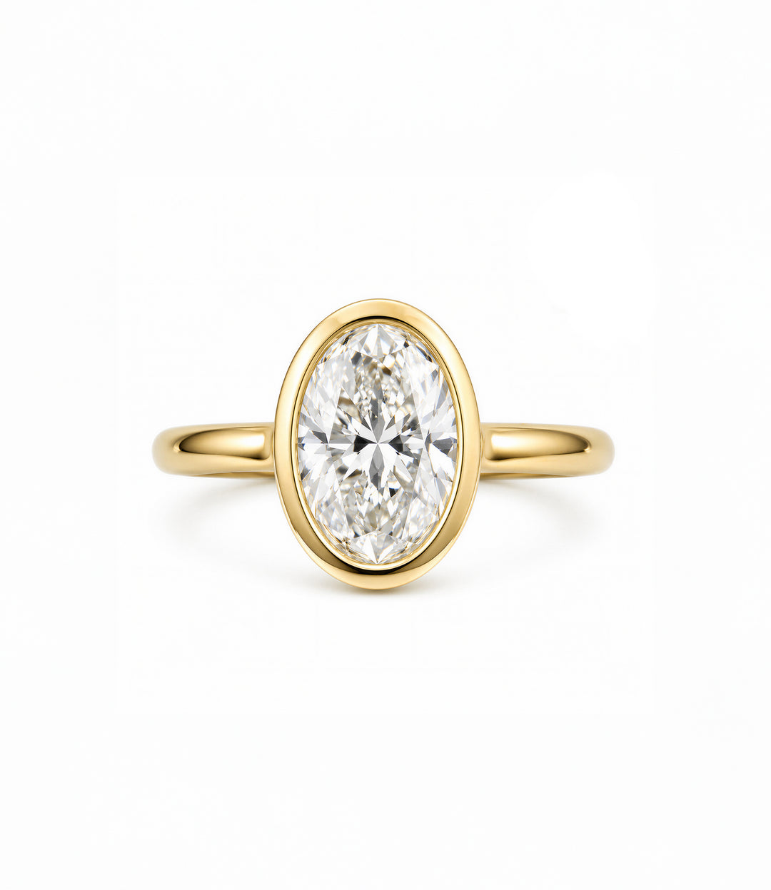 14kt Oval Lab Grown Diamond Ring