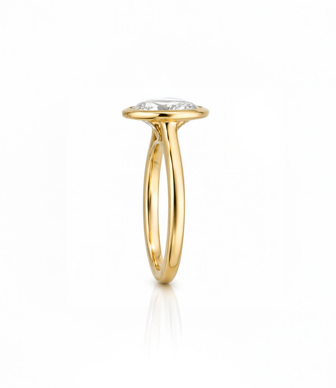 14kt Oval Lab Grown Diamond Ring