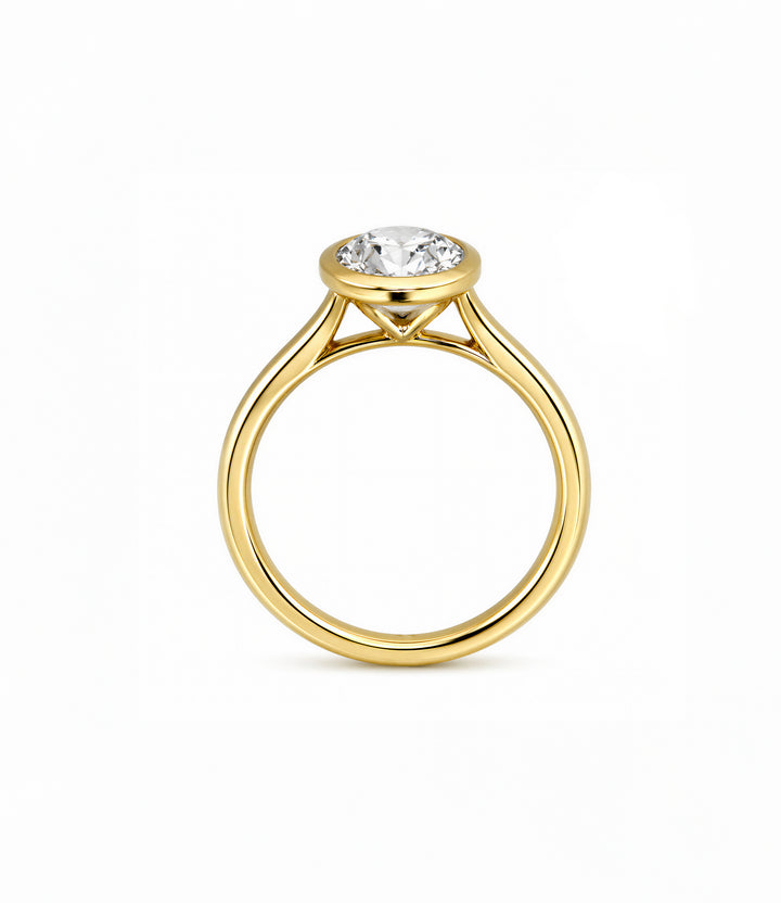14kt Oval Lab Grown Diamond Ring
