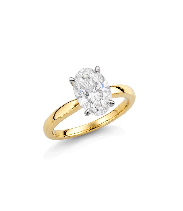 A. 14kt Oval Lab Grown Diamond Ring