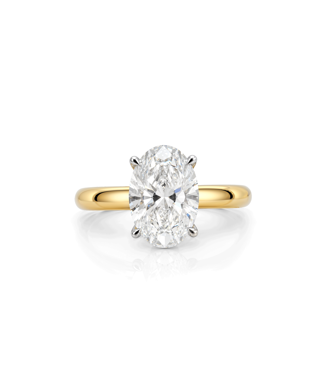 A. 14kt Oval Lab Grown Diamond Ring
