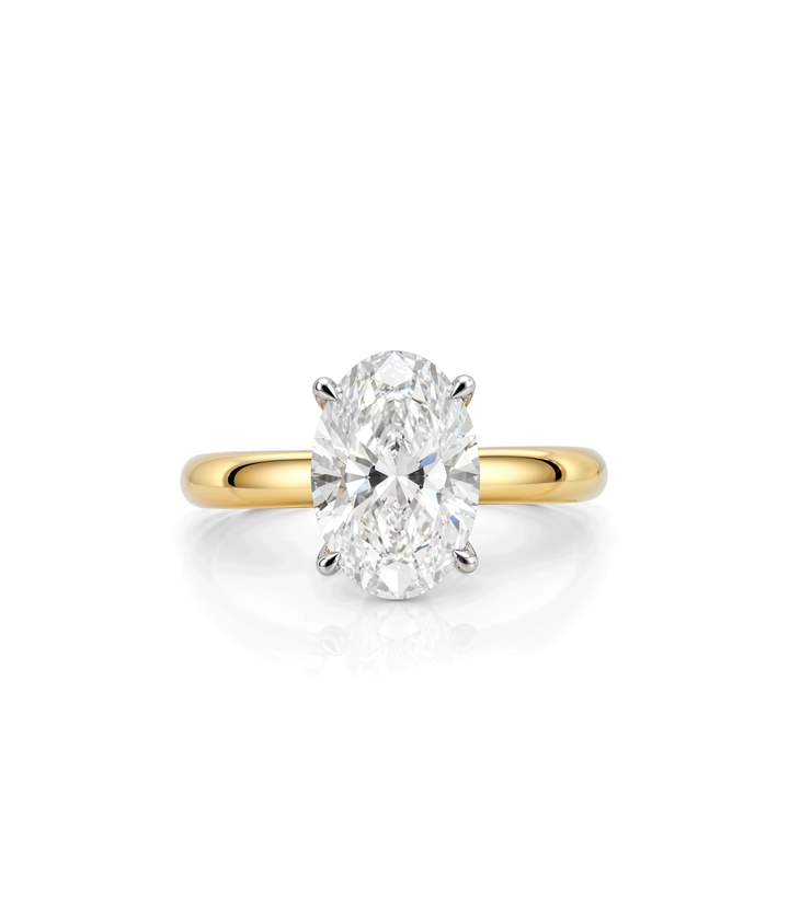 A. 14kt Oval Lab Grown Diamond Ring