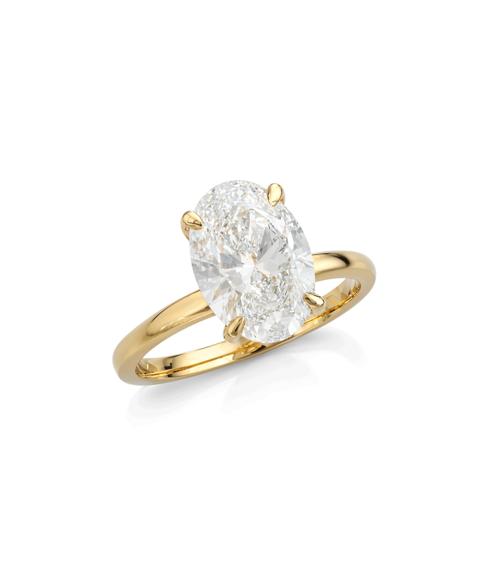 14kt Oval Lab Grown Diamond Ring