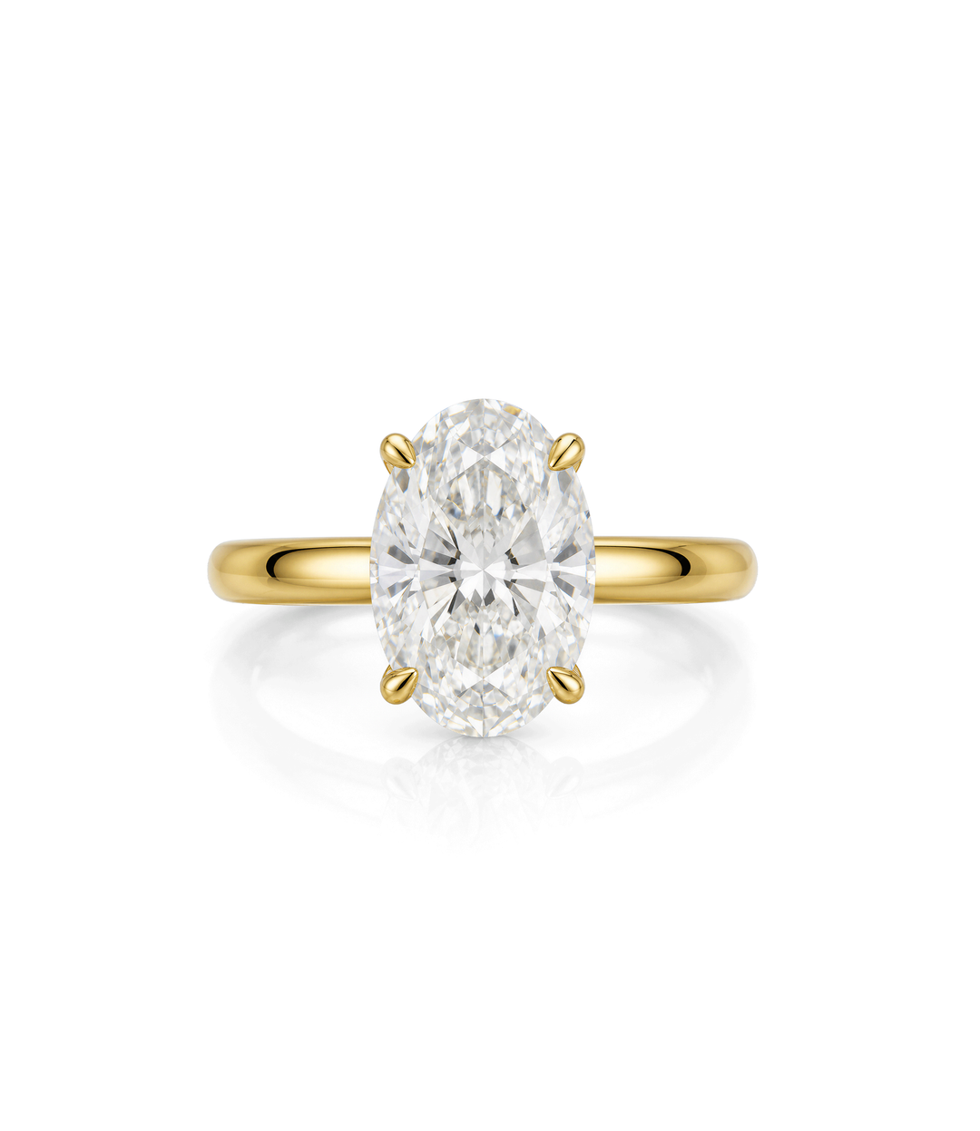 14kt Oval Lab Grown Diamond Ring