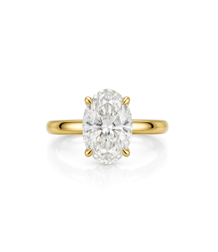 14kt Oval Lab Grown Diamond Ring