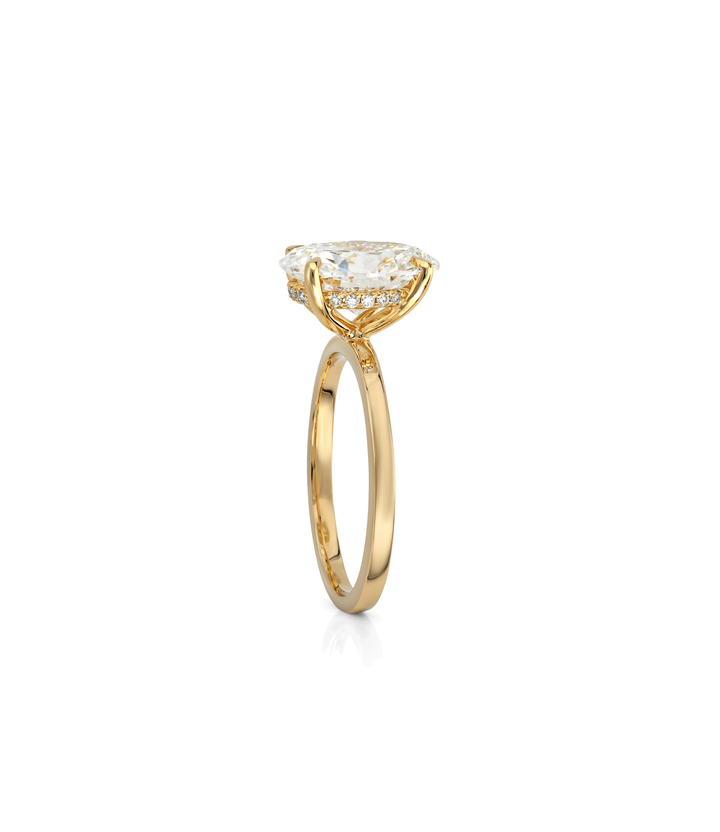 14kt Oval Lab Grown Diamond Ring