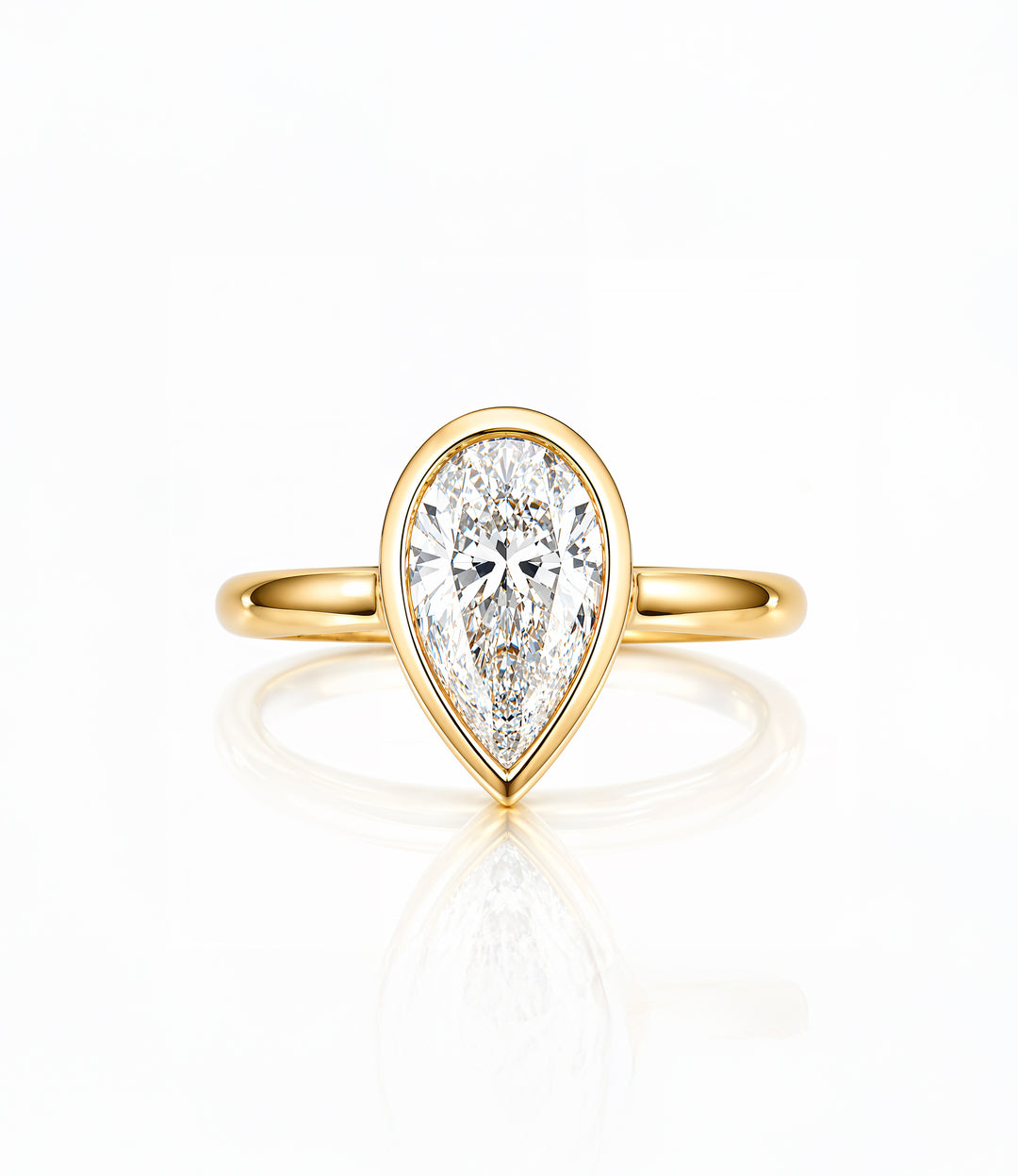 14kt Pear Lab Grown Diamond Ring