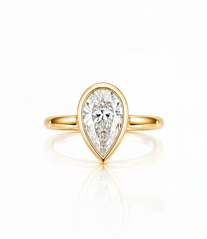 14kt Pear Lab Grown Diamond Ring