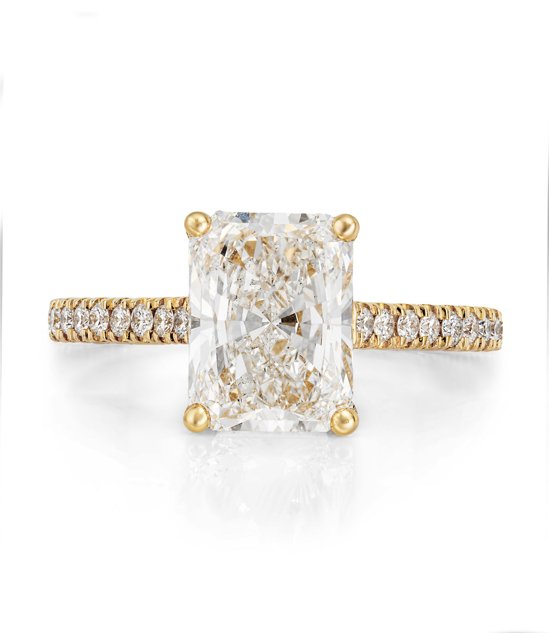 A. 14kt Radiant Lab Grown Diamond Ring