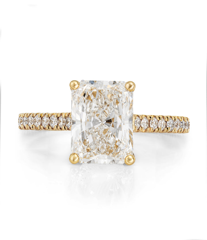 A. 14kt Radiant Lab Grown Diamond Ring