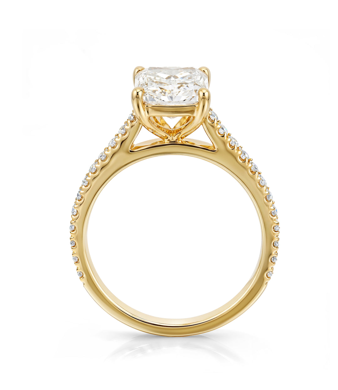 A. 14kt Radiant Lab Grown Diamond Ring