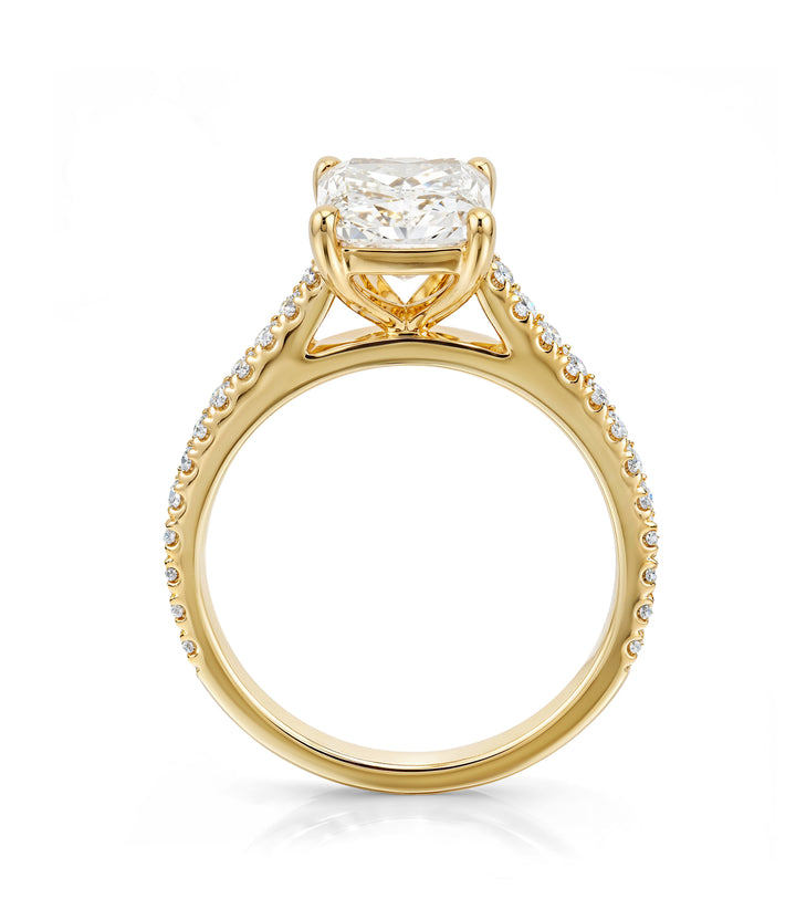 A. 14kt Radiant Lab Grown Diamond Ring