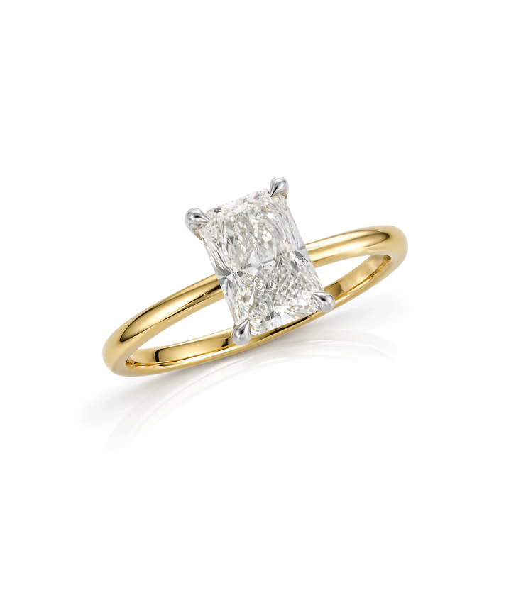 14kt Radiant Lab Grown Diamond Ring