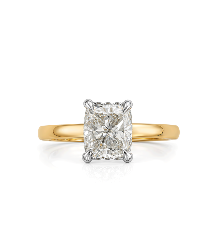 14kt Radiant Maple Leaf Diamond Ring