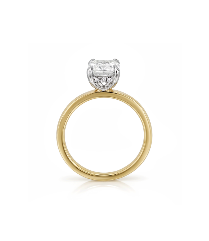14kt Radiant Maple Leaf Diamond Ring