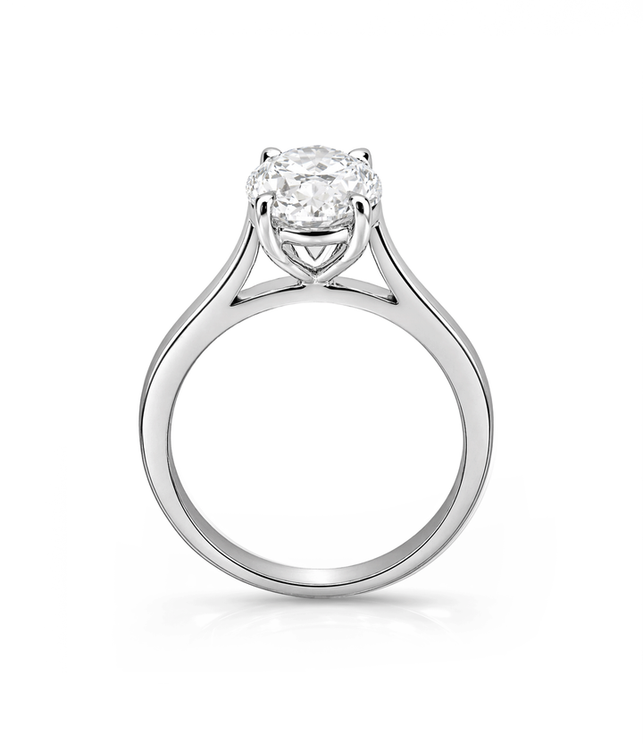 A. 14kt White Gold Lab Grown Oval Diamond Ring