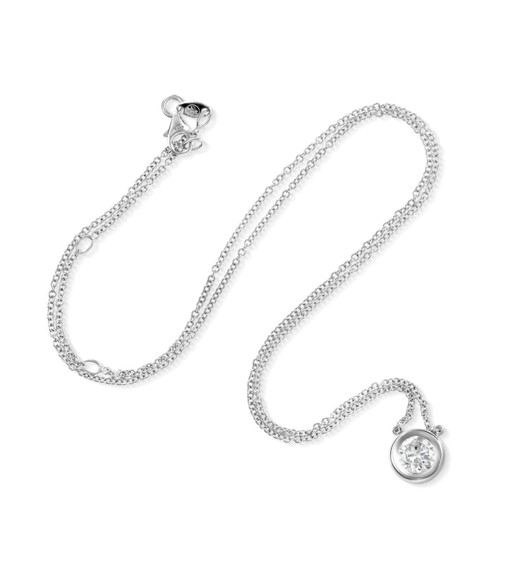 14kt White Gold Maple Leaf Diamond Pendant