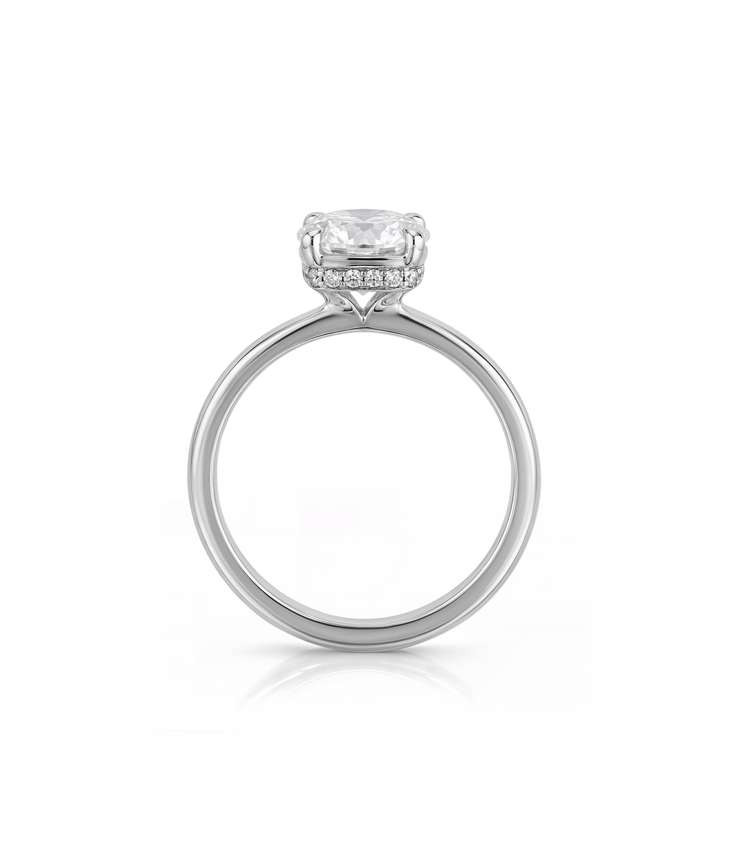 14kt White Gold Radiant Lab Grown Diamond Ring