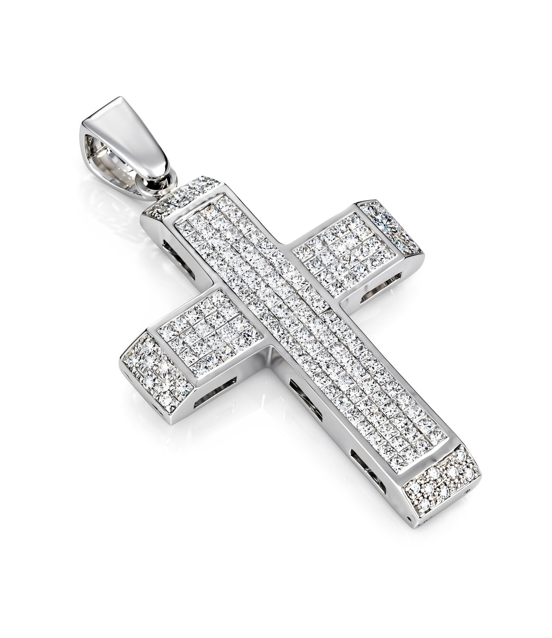 18kt Estate Diamond Cross Pendant