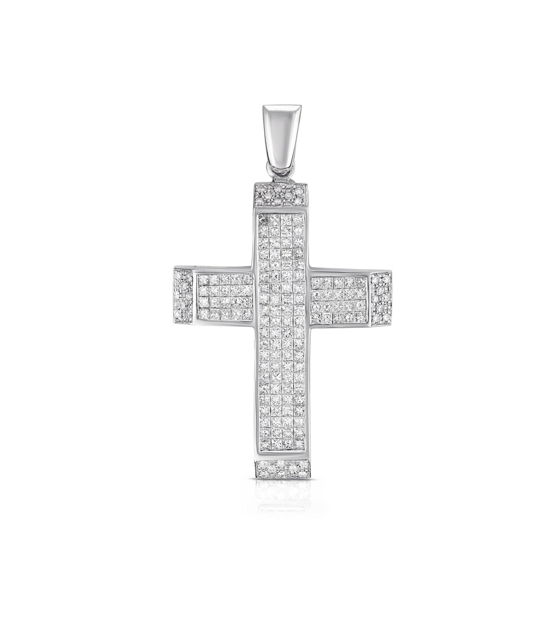 18kt Estate Diamond Cross Pendant