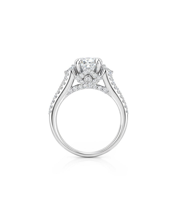 18kt White Gold Lab Grown Cushion Diamond Ring