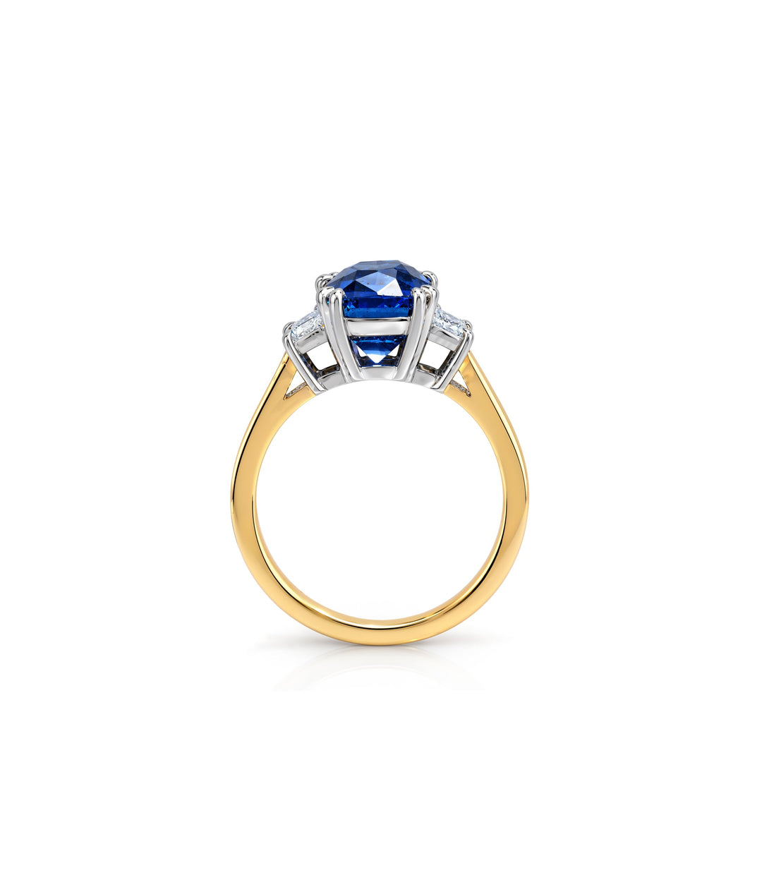 18kt Yellow and White Gold Sapphire and Diamond Ring