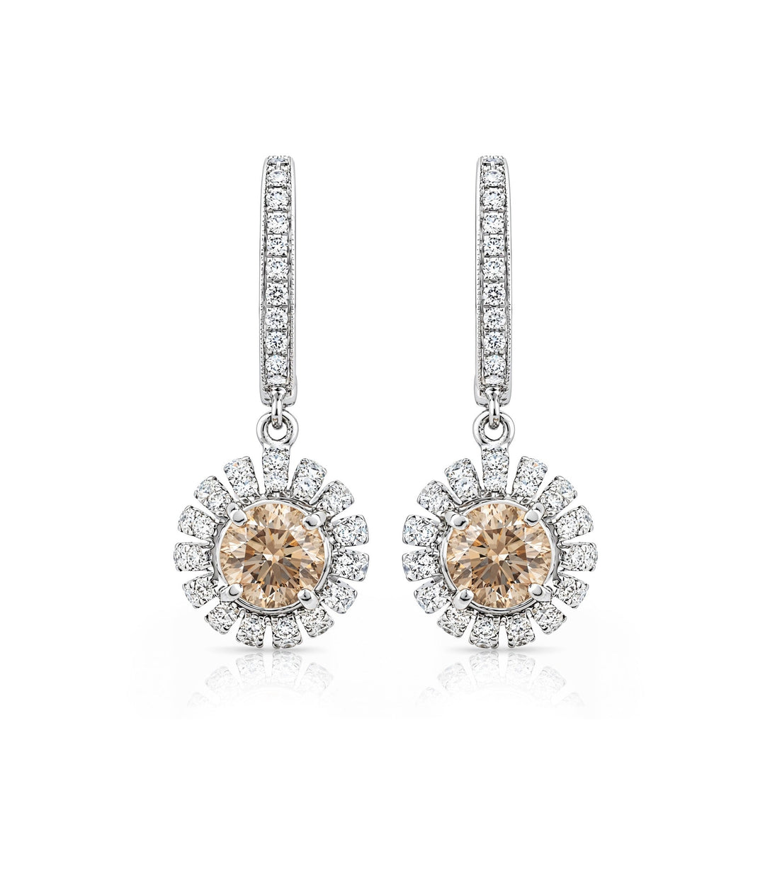 18kt White Gold Drop Earrings
