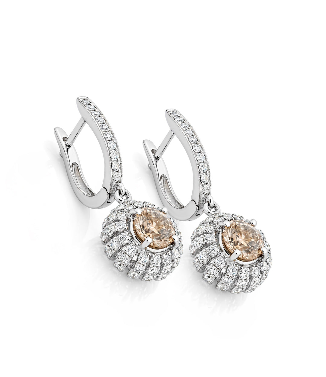 18kt White Gold Drop Earrings