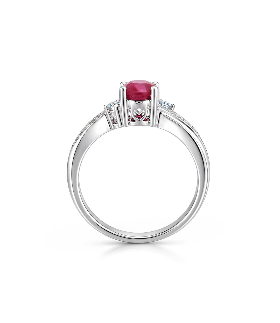 18kt White Gold Ruby and Diamond Ring