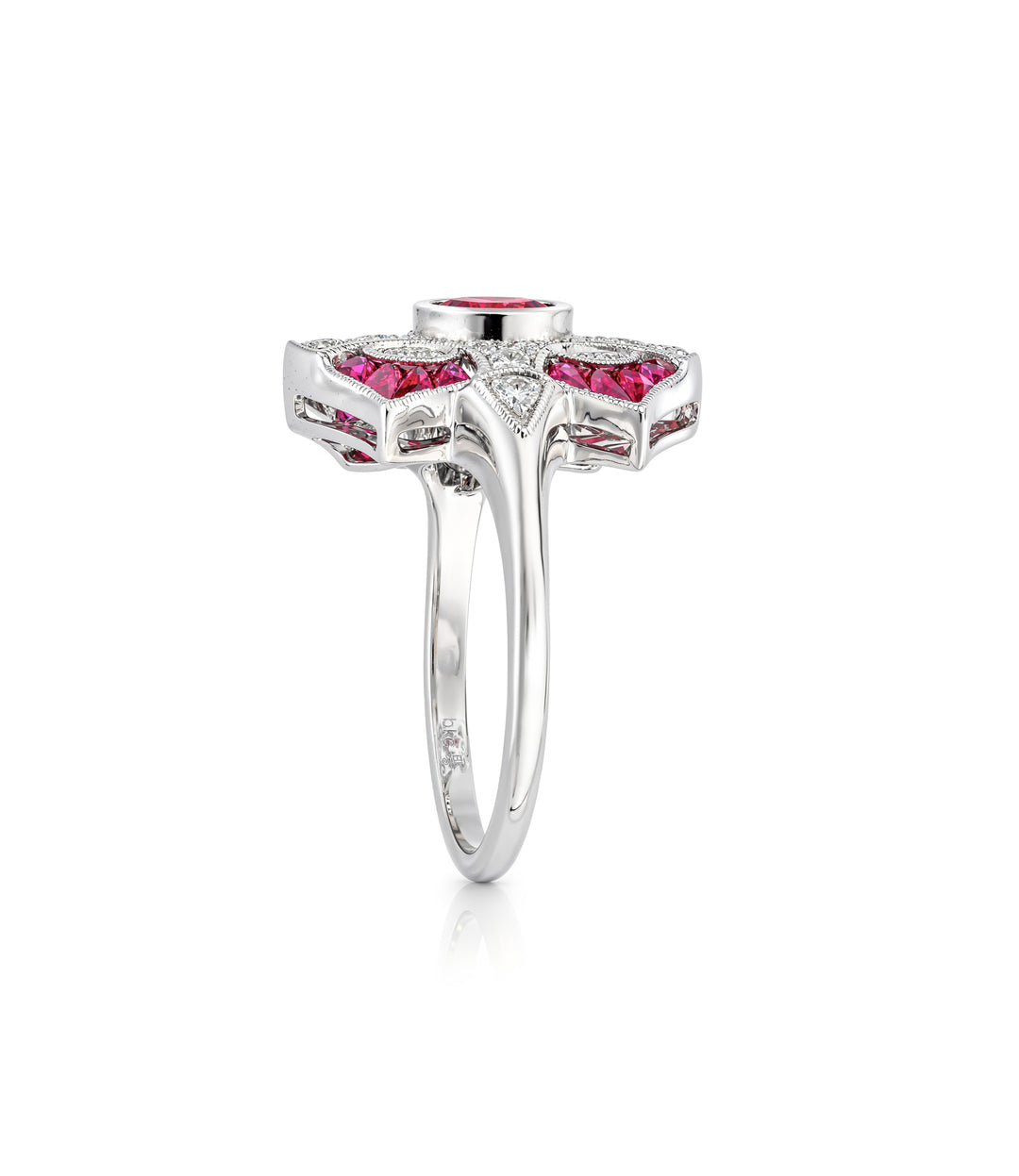 18kt White Gold Ruby and Diamond Ring