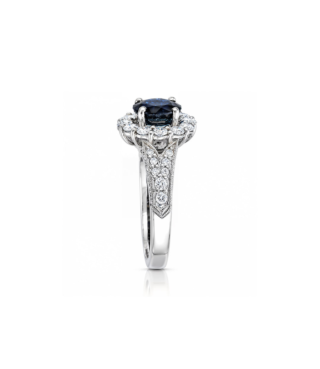 18kt White Gold Sapphire and Diamond Ring