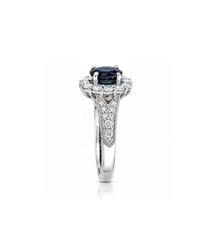 18kt White Gold Sapphire and Diamond Ring