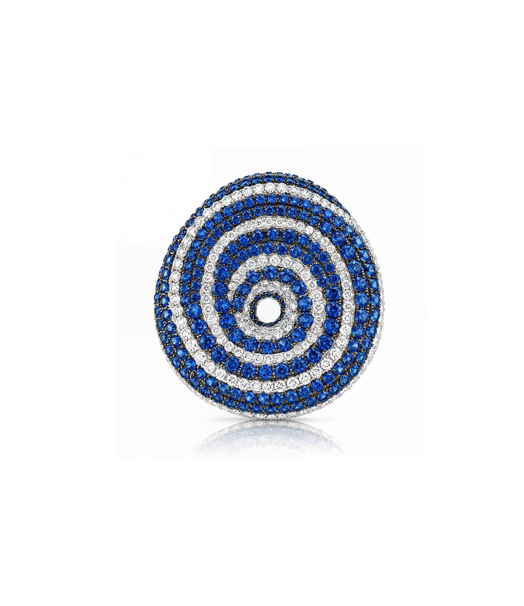 18kt White Gold Sapphire and Diamond Cocktail Ring