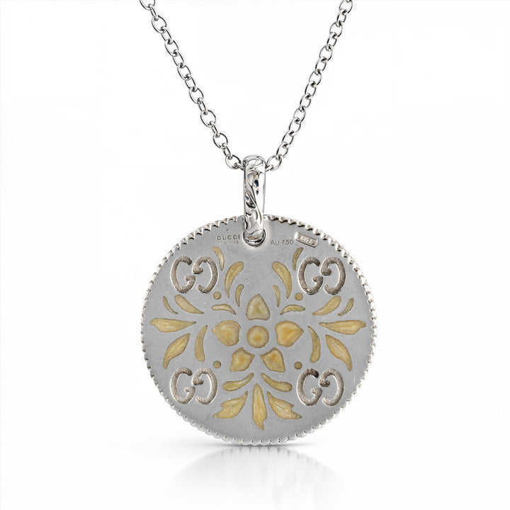 A. 18kt Gucci Enamel Pendant - Estate
