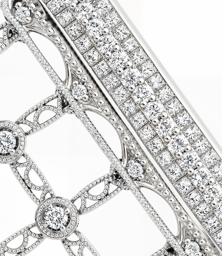 18kt White Gold Estate Tacori Diamond Bracelet